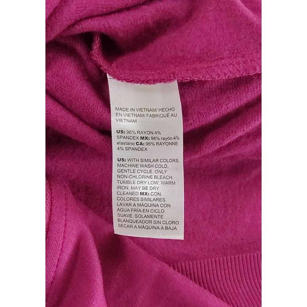 Chicos Zenergy Womens Magenta Purple Side Zip Long Sleeve Tunic Top Size 2 12/14 - Picture 7 of 9